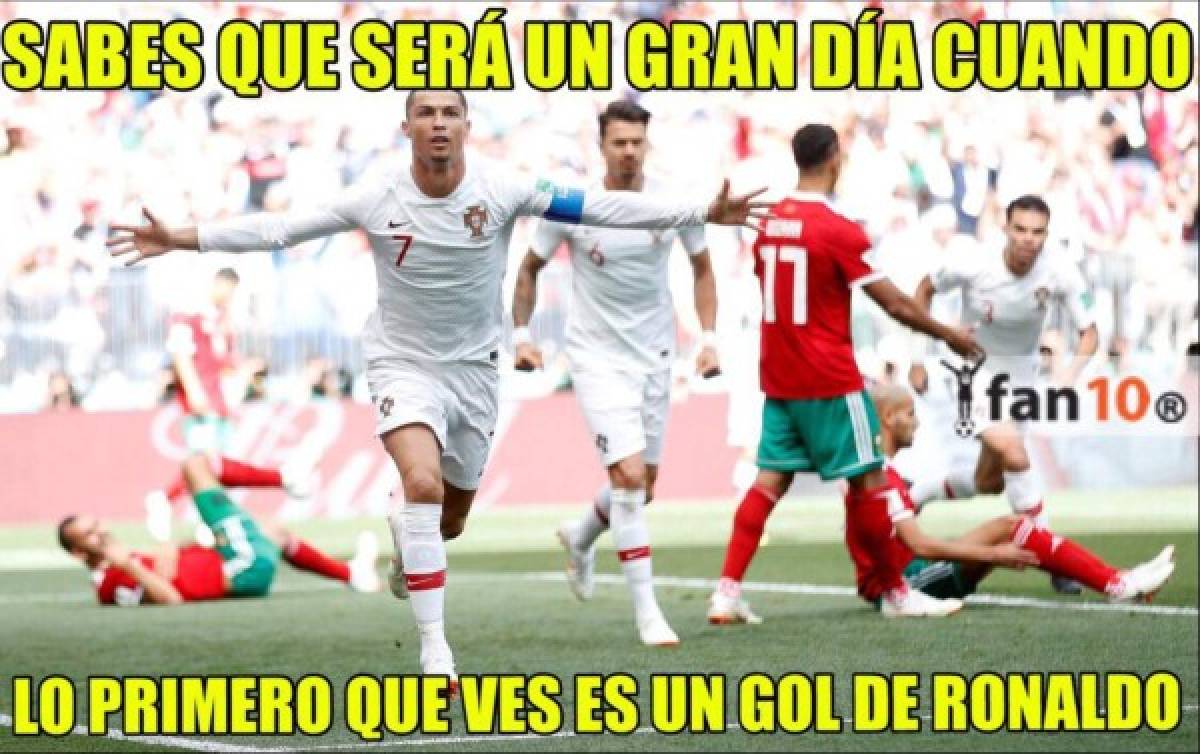 Los memes van directo a Cristiano Ronaldo tras su cuarto gol en Rusia-2018