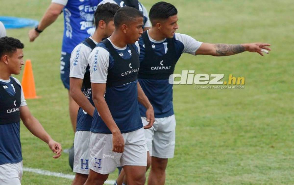 Michaell Chirinos y Rigo Rivas entrenan con la Selección Sub-23 de Honduras