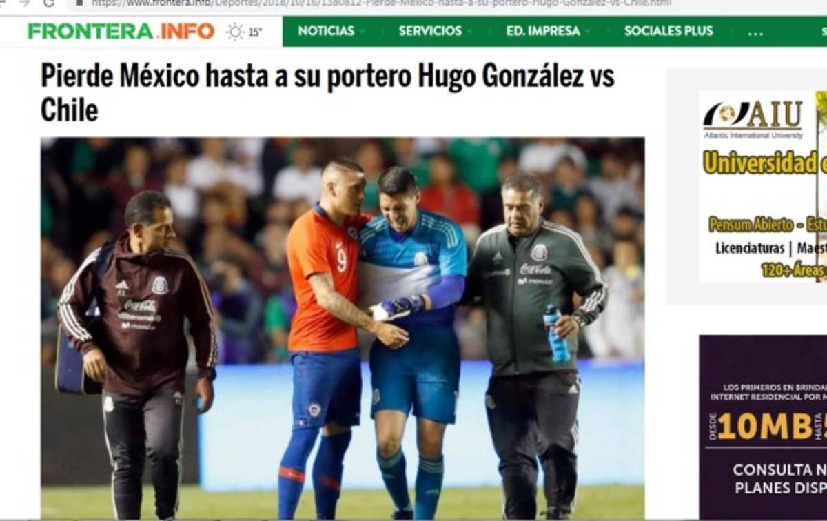 La prensa mexicana arremete contra su selección por perder contra Chile