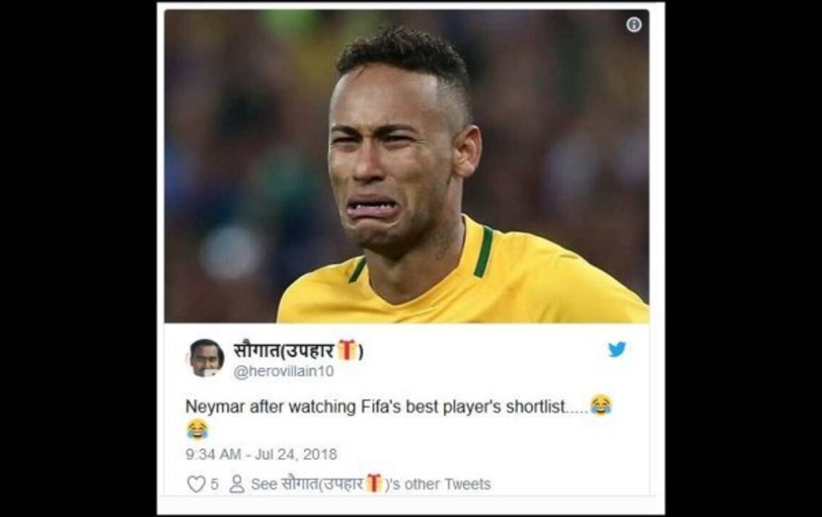 MEMES: Hacen pedazos a Neymar por no ser nominado para los premios The Best