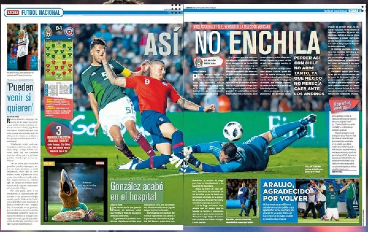 La prensa mexicana arremete contra su selección por perder contra Chile