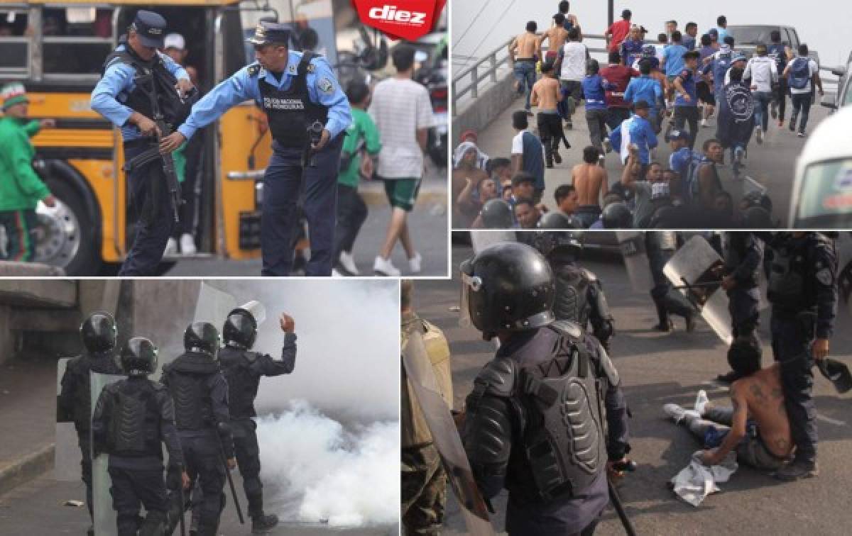 EN FOTOS: Así fue la balacera en las afueras del Nacional en el Motagua-Marathón