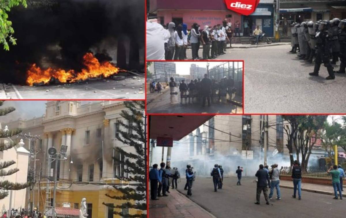 FOTOS: Así se vivieron los enfrentamientos y protestas en Honduras