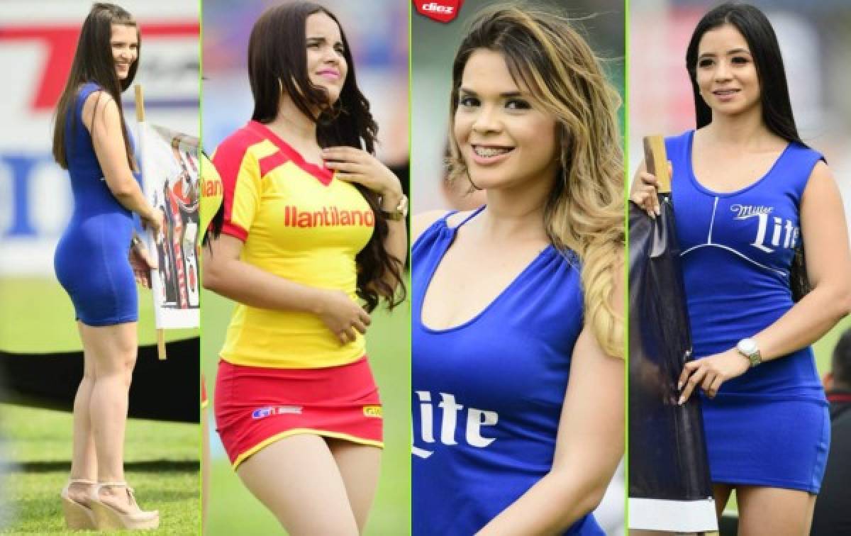 Lindas chicas se roban las miradas en la semifinal entre Marathón y Motagua