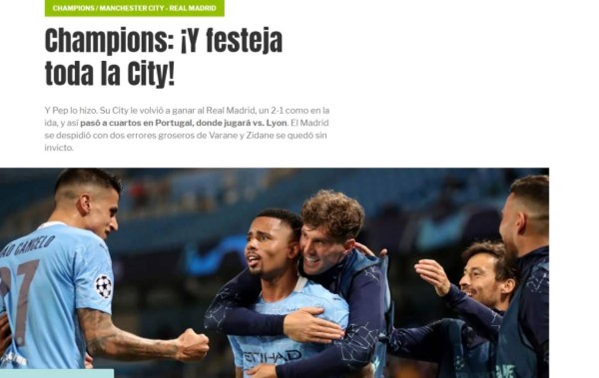 'Pep Guardiola ejecuta al Real Madrid', así titula la prensa mundial la eliminación de los blancos