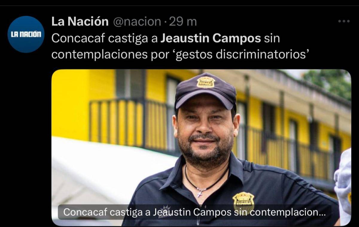 Le salió caro: la prensa tica y hondureña reacciona al castigo de 10 partidos que recibió Campos por parte de Concacaf