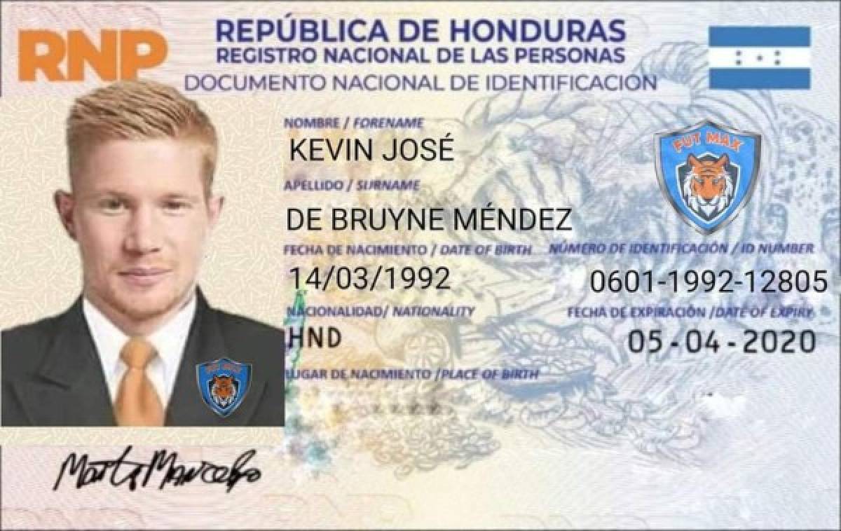 Número de identidad y apellido: Los jocosos nombres que tendrían los futbolistas europeos en el nuevo DNI de Honduras   