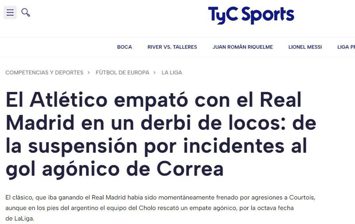 Lo que dice la prensa mundial sobre el polémico Real Madrid vs Atlético: “Escándalo y el derbi de los mecheros”