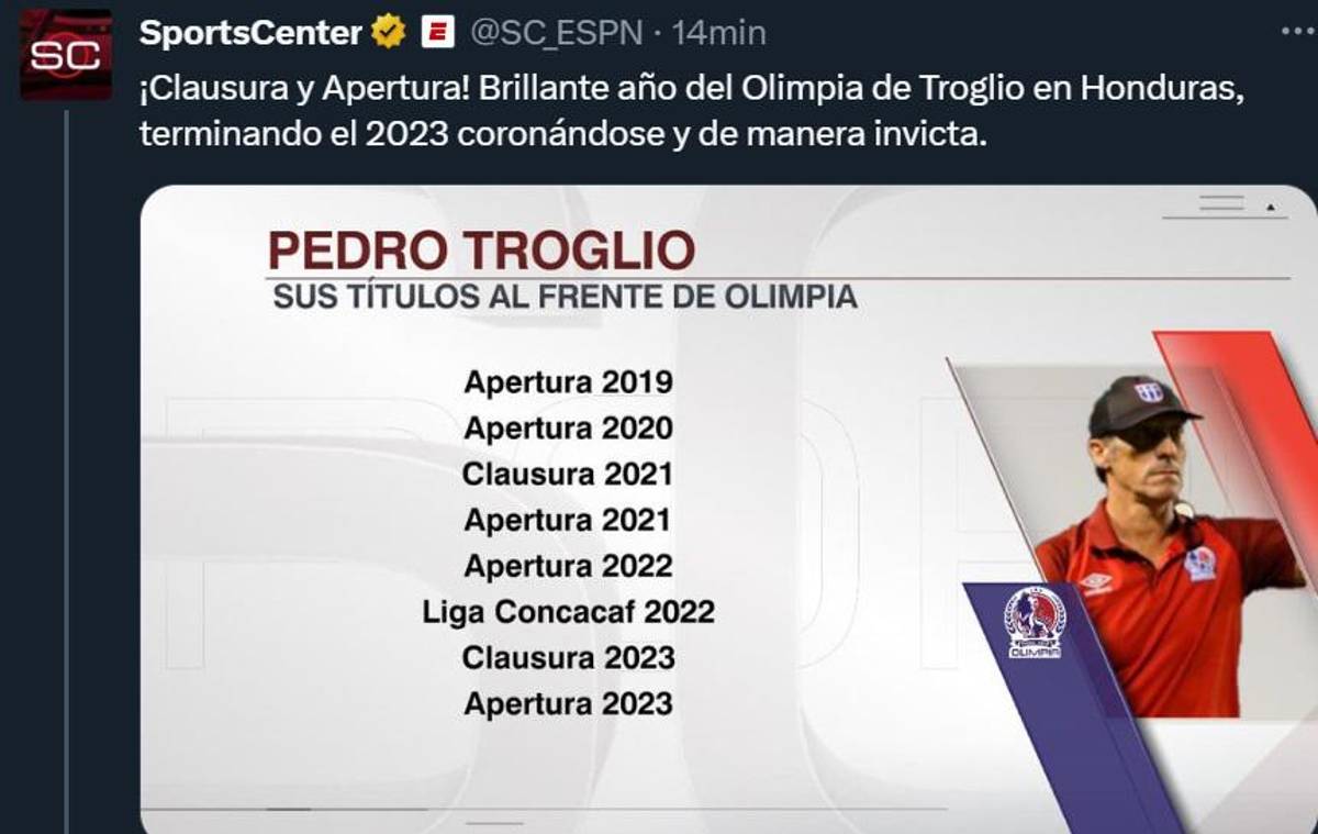 Prensa internacional se rinde ante el Olimpia de Troglio: “Leyenda total”, “No para de dar vueltas”