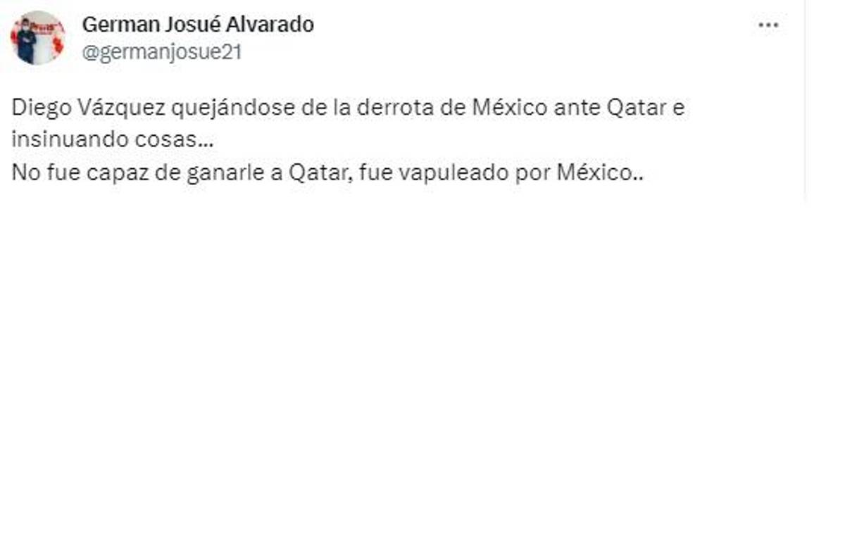 Las respuestas a Diego Vázquez tras dejar en duda el triunfo de Qatar ante México: “Excusas mediocres para justificar el fracaso”