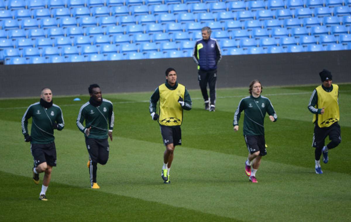 El Real Madrid se entrenó en el estadio del Manchester City