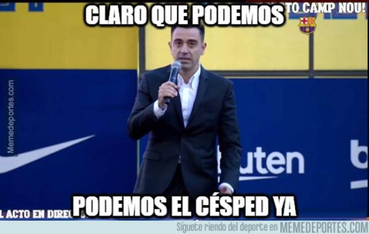 Los jocosos memes que dejó la presentación de Xavi en Barcelona: Salvavidas, enfermería y resurrección