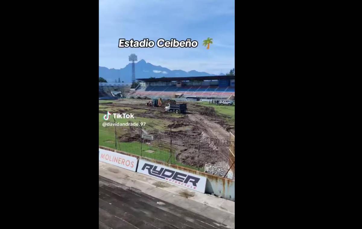 Así avanzan los trabajos de cambio de grama en el estadio Municipal Ceibeño ¿Cuánto es la inversión?