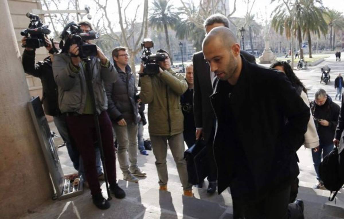 Momentos en que Mascherano se enfrentó a la justicia en Barcelona