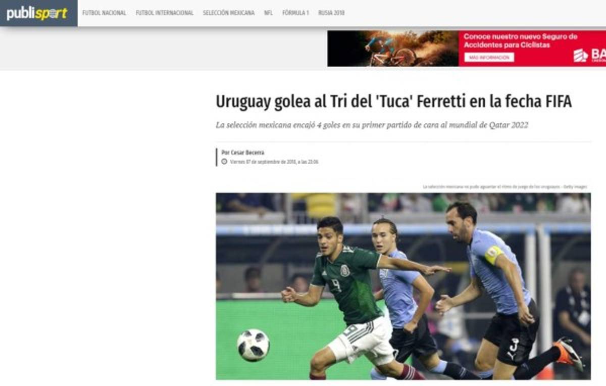 Medios mexicanos no perdonan a su selección tras ser goleada por Uruguay