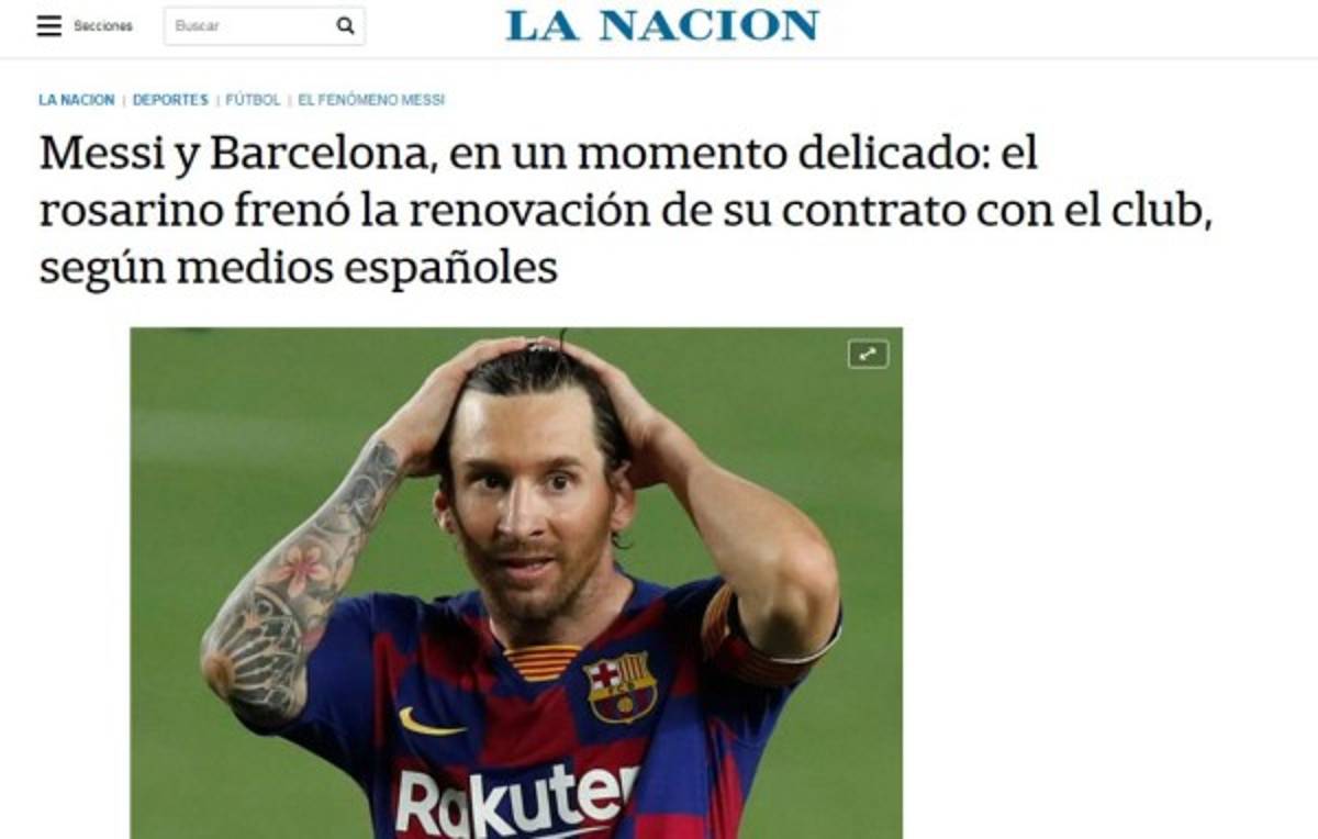 Las portadas en el mundo por la posible salida de Lionel Messi del FC Barcelona