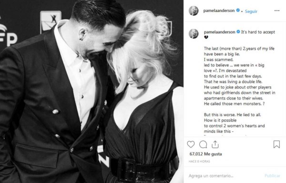 Ruptura Pamela Anderson-Adil Rami; la actriz revela las duras razones