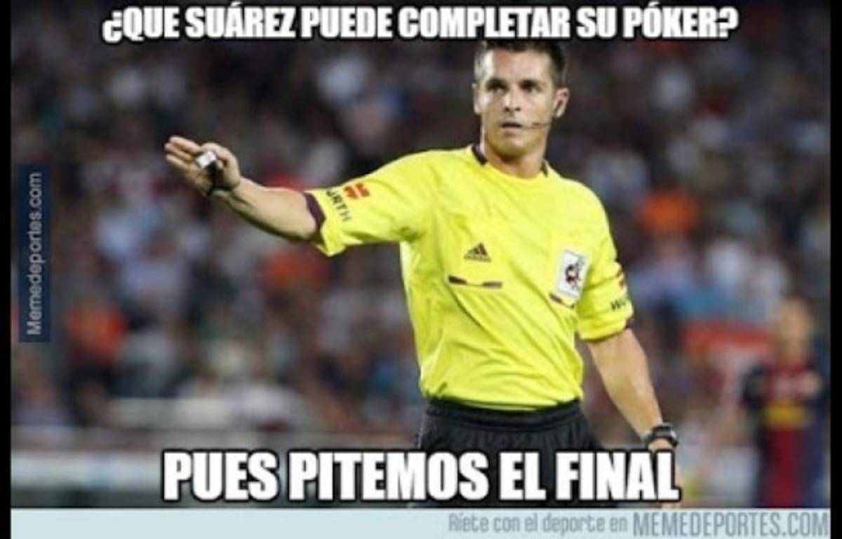 Luis Suárez se robó el show con el Barcelona y también con los memes