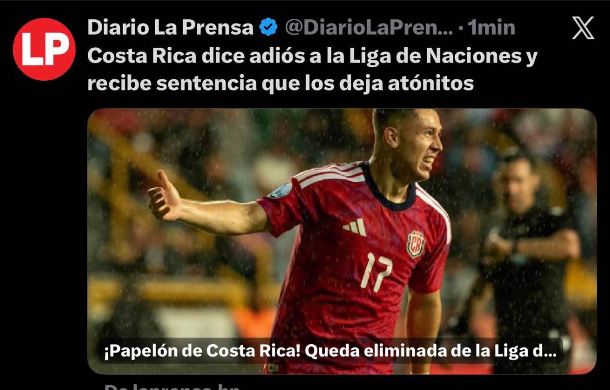 La peor de la historia: prensa reacciona al fracaso de Costa Rica en Nations League