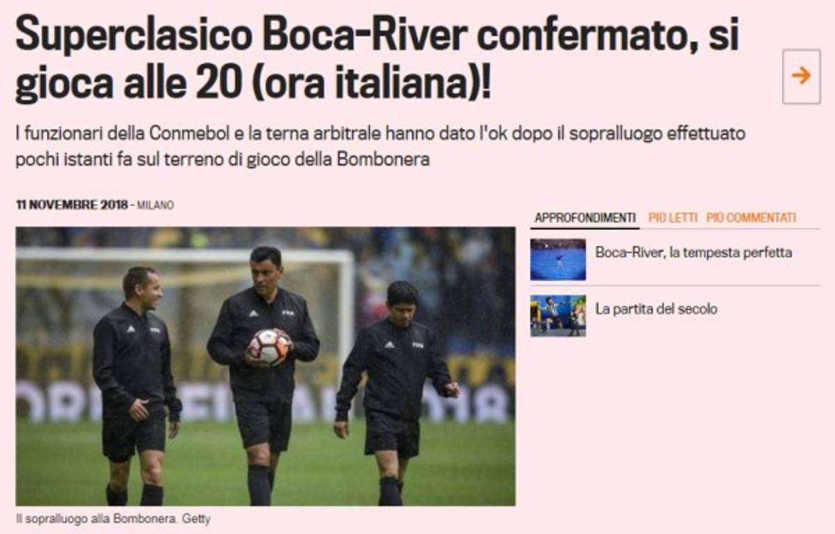 Impacto mundial: La prensa reacciona tras confirmar la final Boca-River en la Libertadores