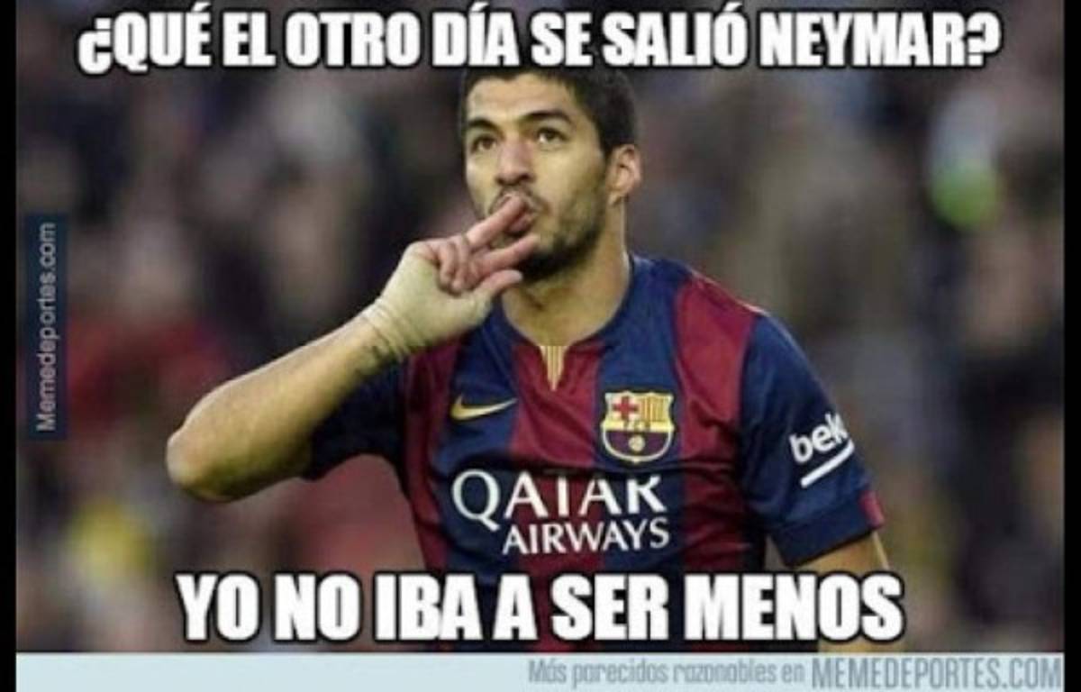 Luis Suárez se robó el show con el Barcelona y también con los memes