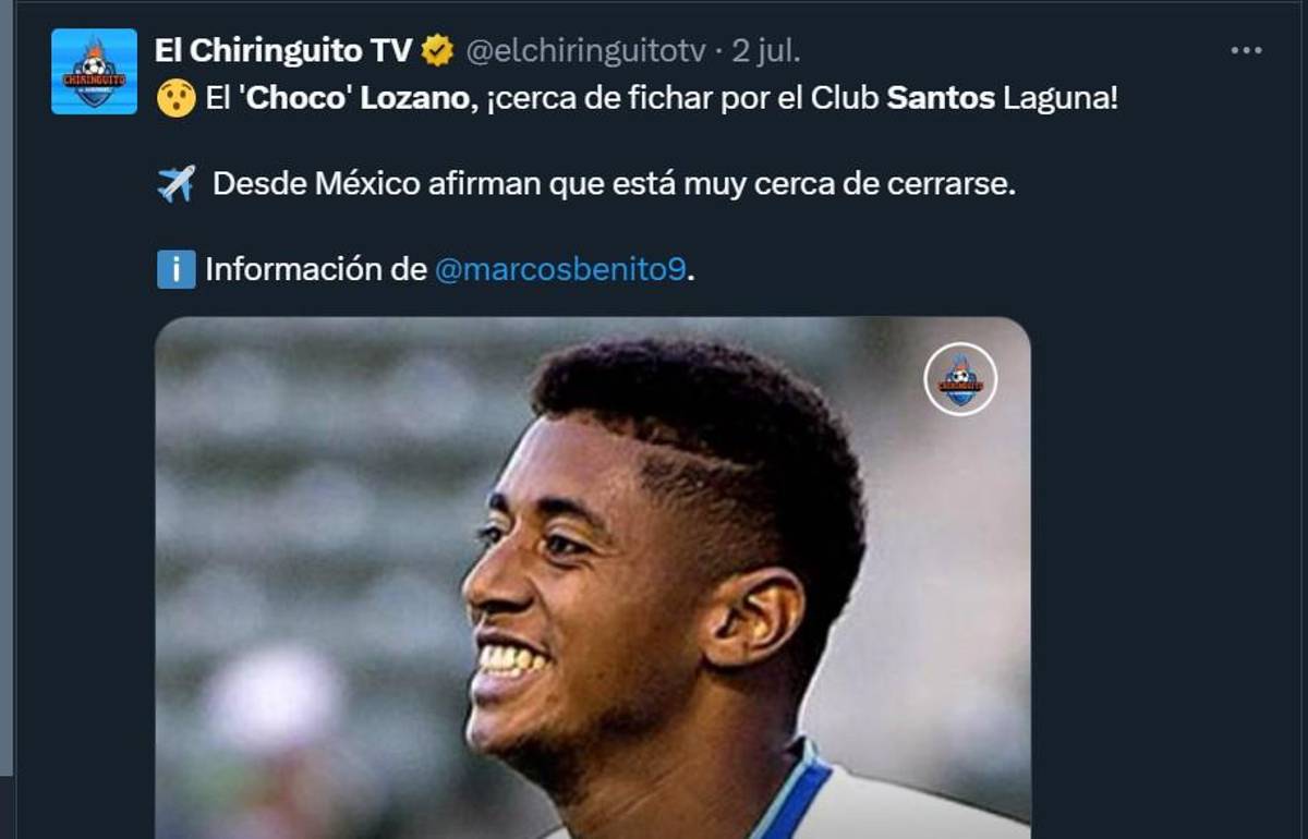 Prensa de México revela fecha de aterrizaje del Choco Lozano tras fichar por Santos: “Es un delantero de trayectoria”