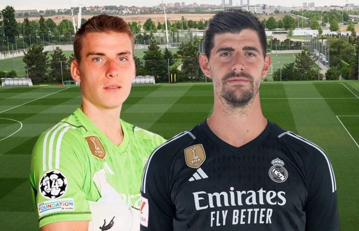 Courtois y Lunin dan la peor noticia al Real Madrid; este sería el 'nuevo' portero de 2 metros para La Liga y Champions