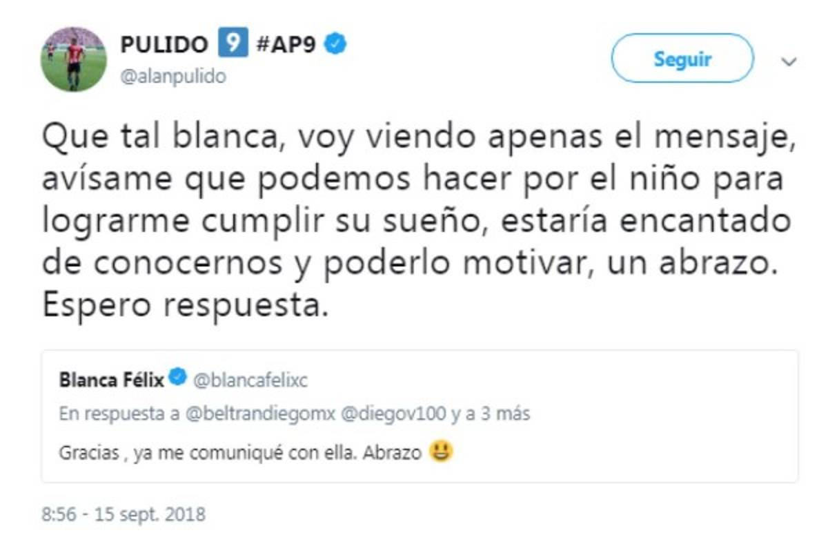 ¡Enorme! Detallazo de Alan Pulido y portera mexicana con un niño que perdió a su padre
