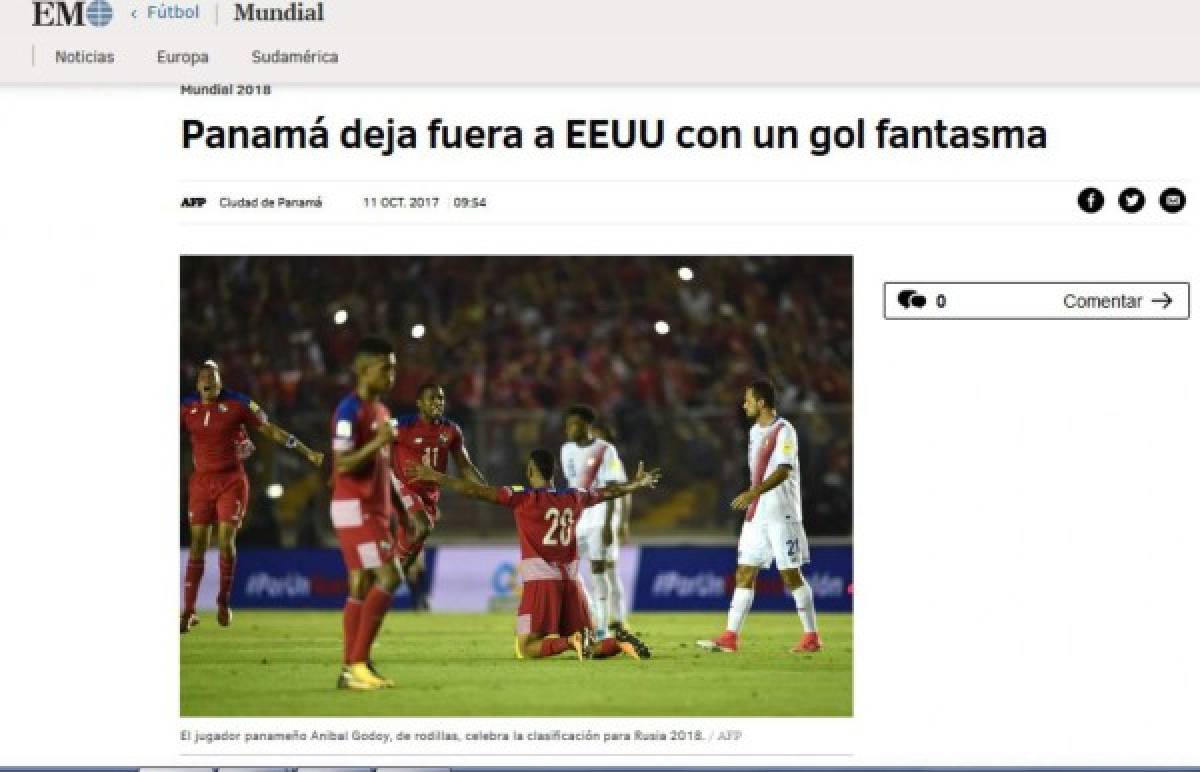 Escándalo mundial por gol fantasma: Así cuentan en el mundo gol de Panamá a Costa Rica