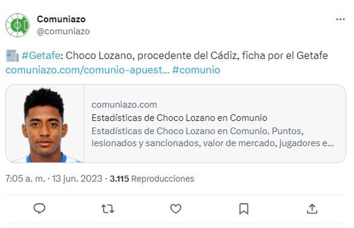 Lo que dice la prensa de España sobre el fichaje del Choco Lozano por el Getafe: “Jugador de rendimiento irregular, pero...”
