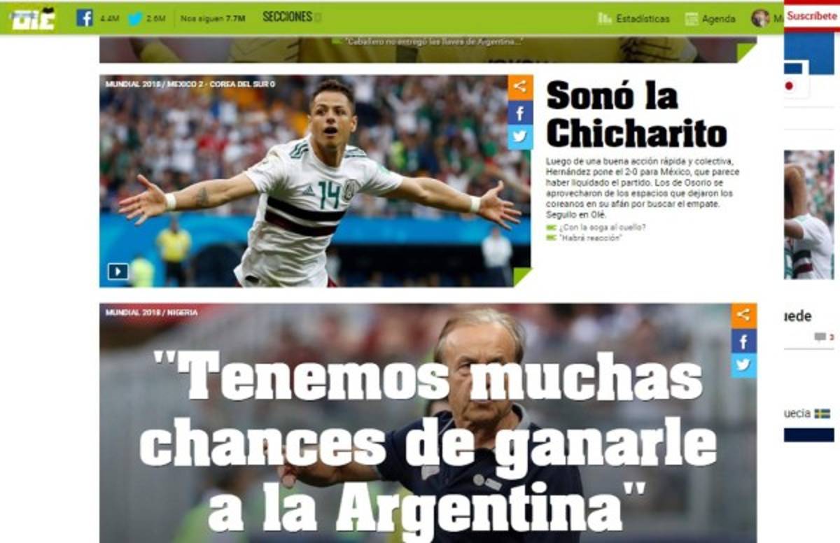 Bien chingones: Prensa mundial se rinde a México por nuevo triunfo en Mundial de Rusia