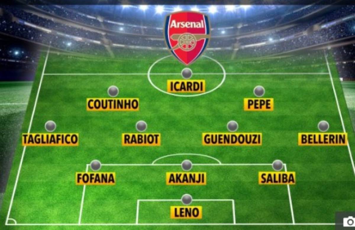 Con los fichajes: El nuevo 11 del Arsenal para la próxima temporada con Coutinho y otros cracks