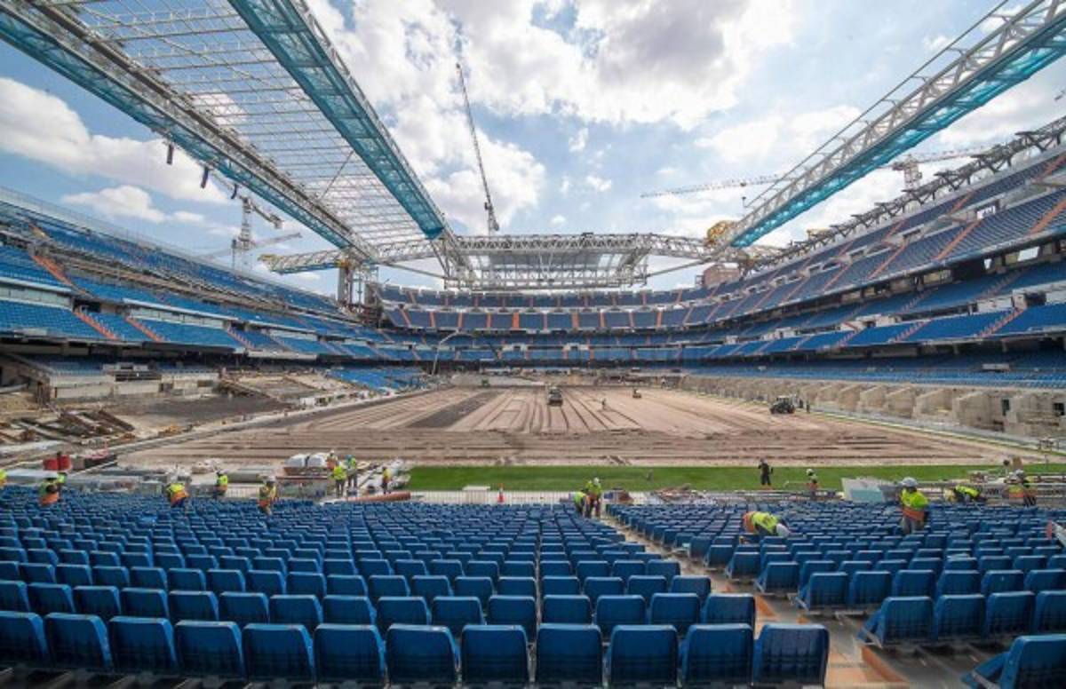 Asientos listos y ya tiene césped: Así luce el Santiago Bernabéu a seis días para la reapertura