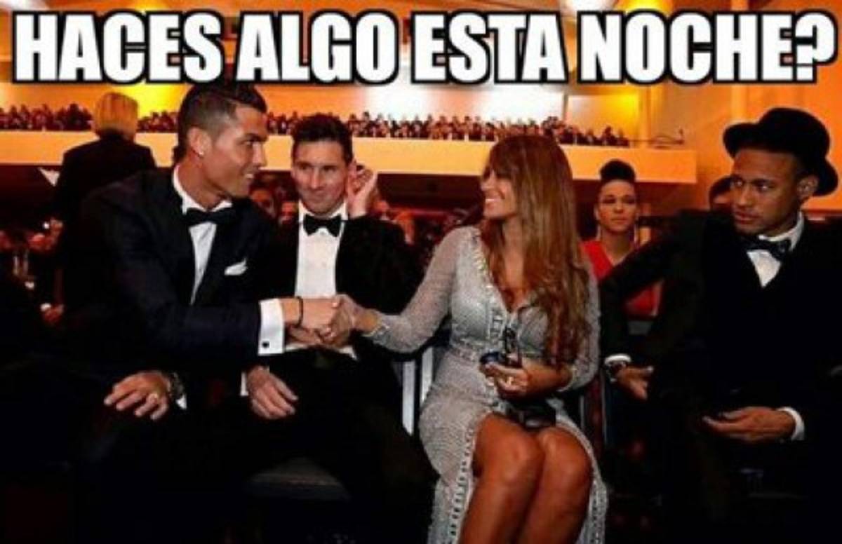 El saludo entre Cristiano Ronaldo y Antonella Roccuzzo también arrasa en memes