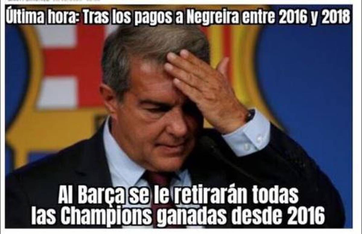 Los del Real Madrid lo gozan: Los memes no tienen piedad con el Barcelona luego del escándalo “Negreira”