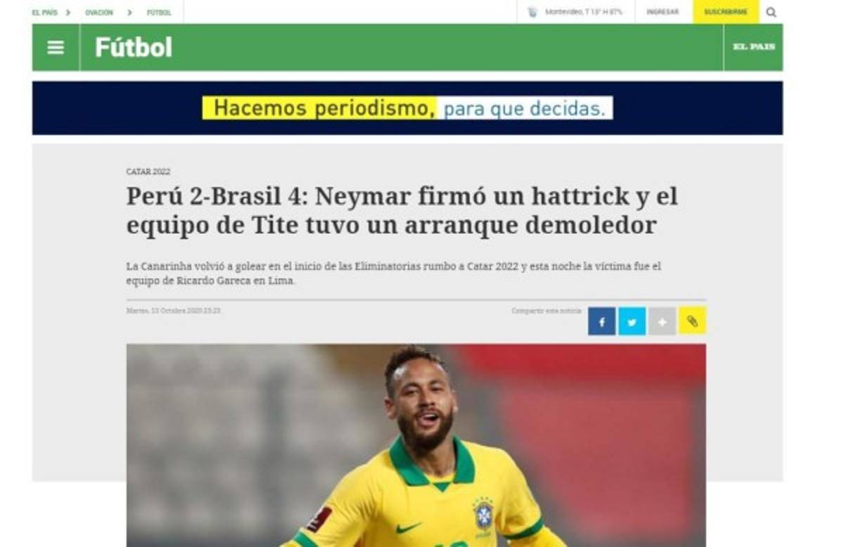 'Árbitro ratero y robo': Así reaccionó la prensa peruana tras del polémico partido ante Brasil    