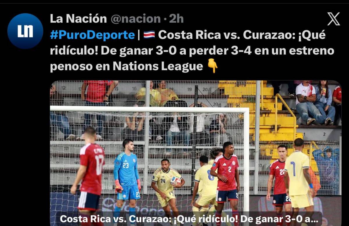 Chepebomba se burla: así reaccionó la prensa tras triunfo de Curazao a Costa Rica