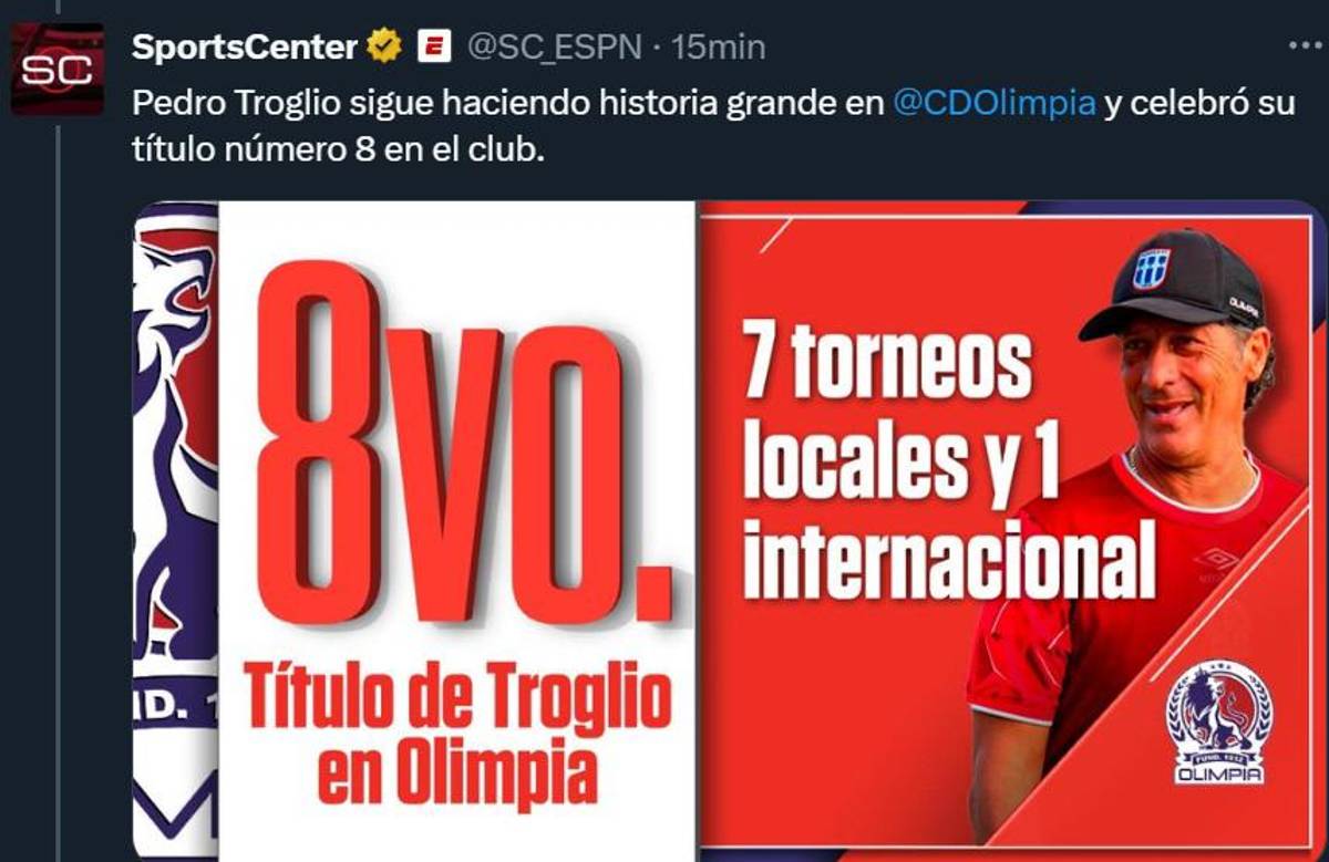 Prensa internacional se rinde ante el Olimpia de Troglio: “Leyenda total”, “No para de dar vueltas”