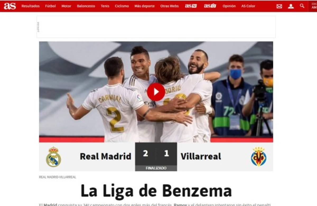 Lo que dice la prensa sobre el nuevo título del Real Madrid; Messi se roba varias portadas