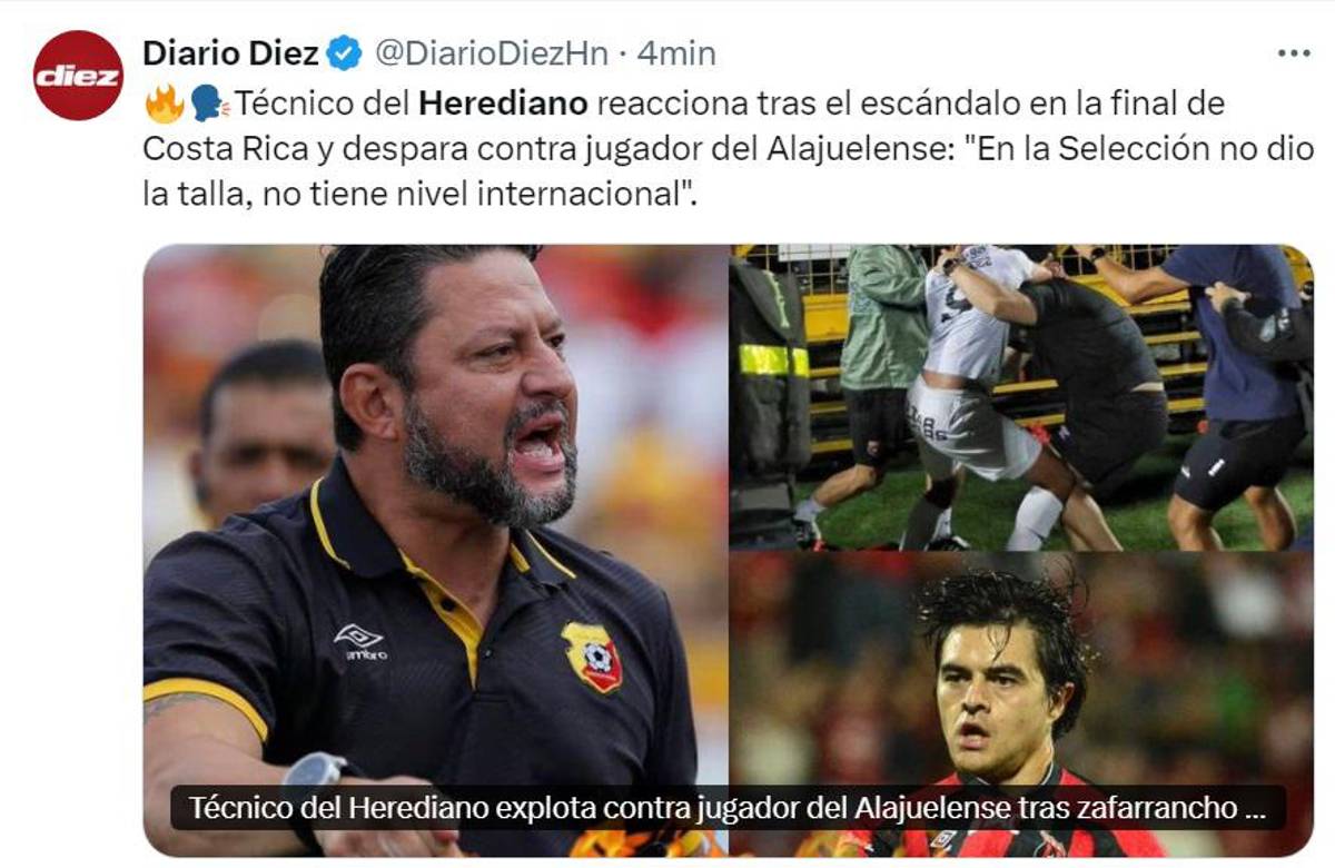 “Vergüenza, malos perdedores”, la escandalosa pelea en la final entre Alajuelense y Herediano en Costa Rica le dio la vuelta al mundo
