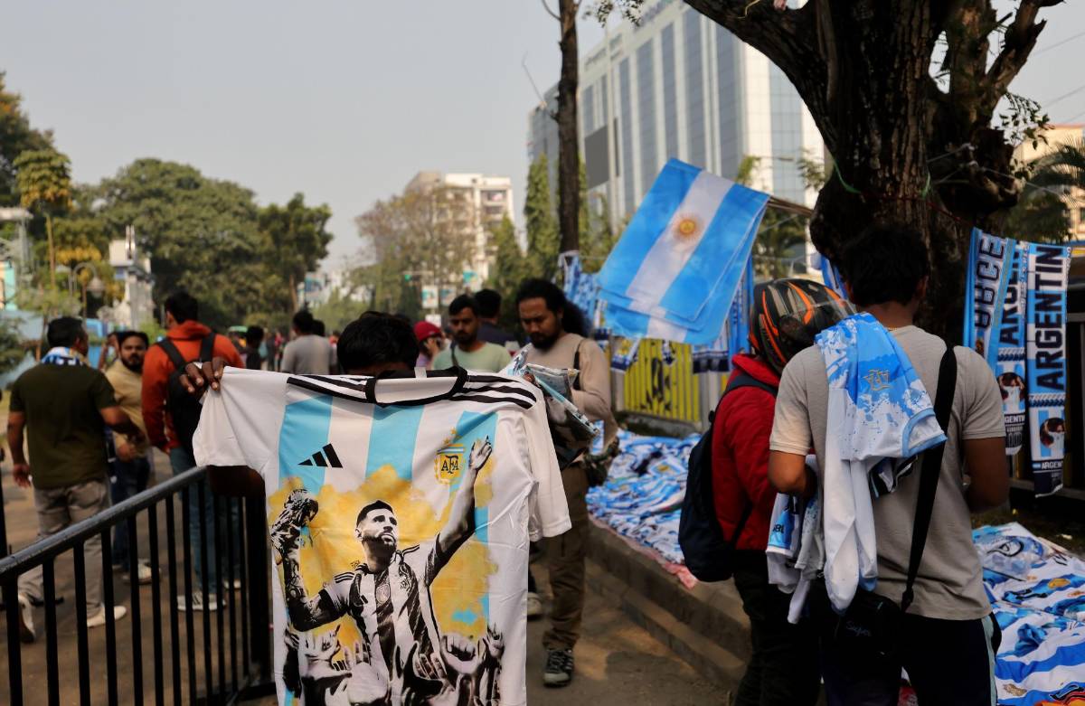 ¡Locura por Messi! Un regalo gigante para el campeón del mundo a su llegada a India