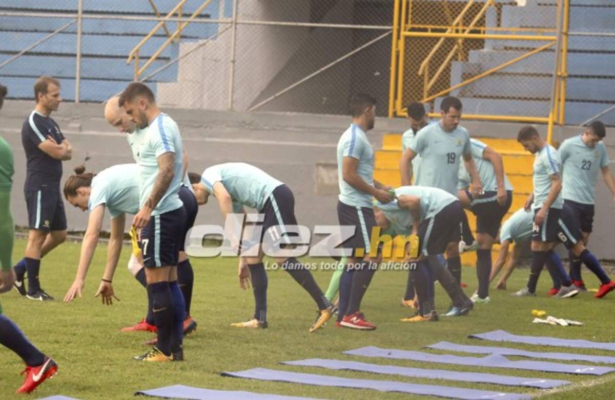 FOTOS: Así fue el primer entrenamiento de Australia en San Pedro Sula