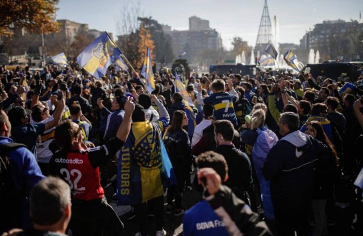 ¡Locura! El ambientazo en Madrid a pocas horas del River-Boca en la final de Libertadores