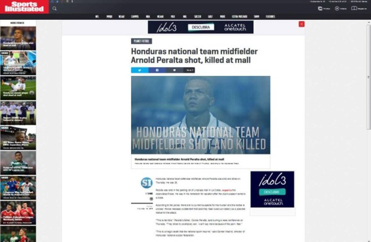 Honduras, en boca de todo el mundo por asesinato de Arnold Peralta