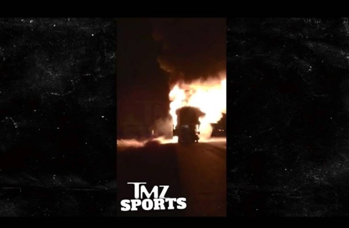 FOTOS: Así fue el incendio que consumió los autos de lujo de Mayweather
