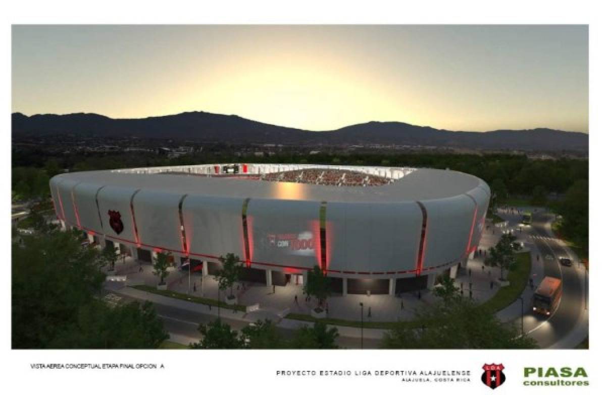 Así sería el nuevo y espectacular estadio del Alajuelense en Costa Rica; su capacidad de aficionados y costo