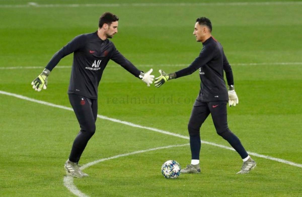 Gesto, tapada y una sonrisa: Keylor Navas volvió a pisar el Santiago Bernabéu previo al Real Madrid-PSG