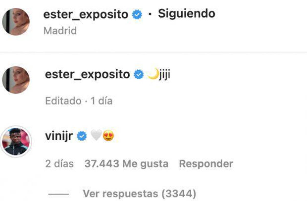 La rotunda respuesta de Ester Expósito sobre si está saliendo con el brasileño Vinicius