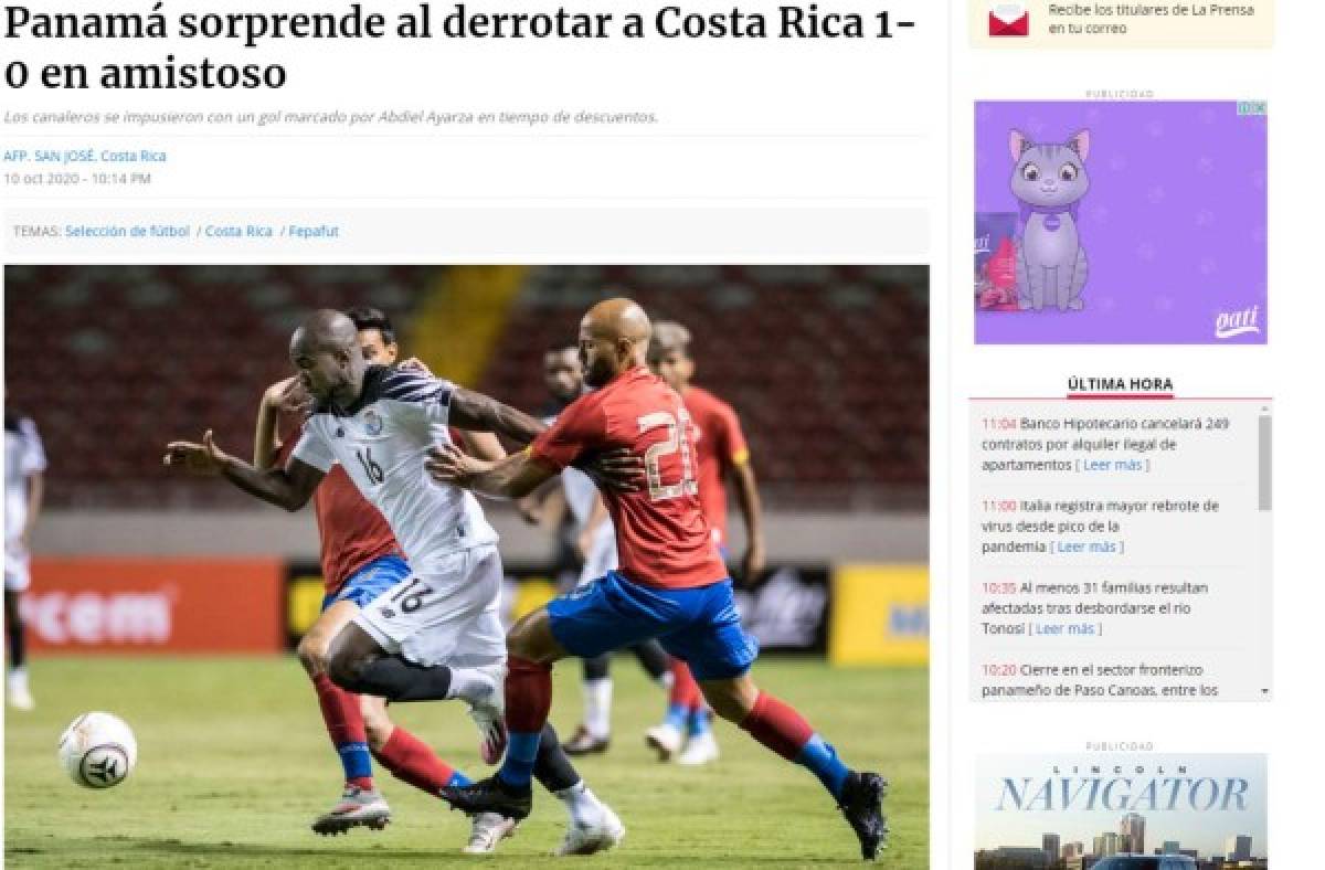 ¡Reprobados y vergüenza! La prensa de Costa Rica se pone dura tras la derrota contra Panamá