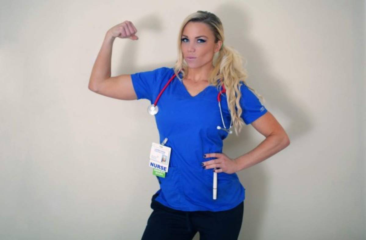 INFARTANTE: Lauren Drain, la sexi enfermera fitness que está incendiando todas las redes